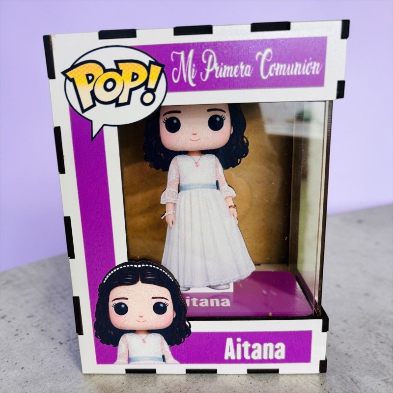 FUNKO DE MADERA PERSONALIZADO COMUNIÓN