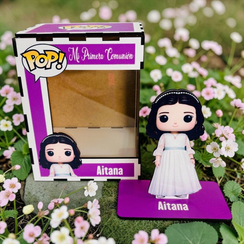 FUNKO DE MADERA PERSONALIZADO COMUNIÓN