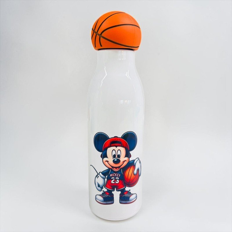 BOTELLA MICKEY MOUSE TAPON BALONCESTO