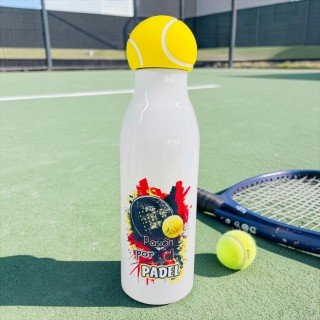 BOTELLA PASIÓN POR EL PÁDEL TAPON TENIS