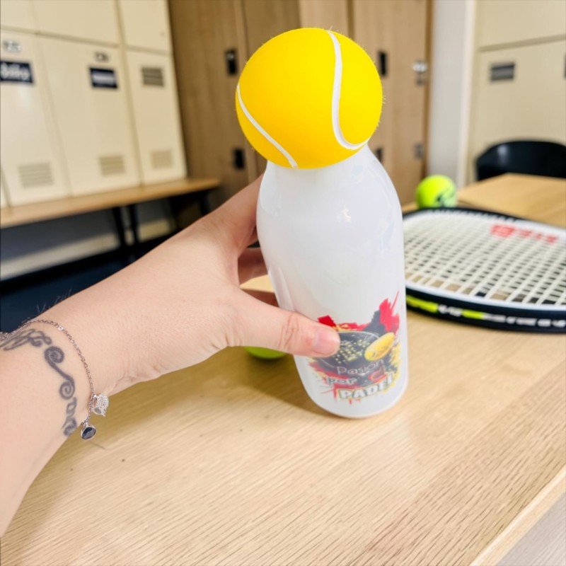 BOTELLA PASIÓN POR EL PÁDEL TAPON TENIS