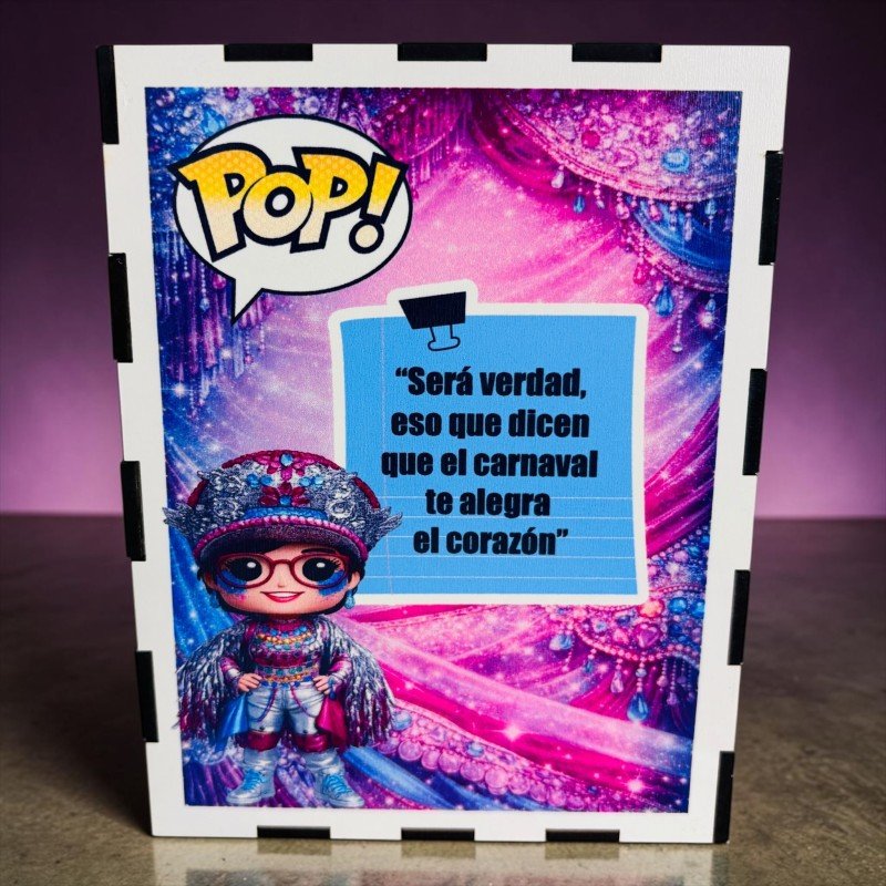 FUNKO DE MADERA PERSONALIZADO CARNAVAL