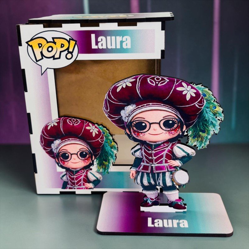 FUNKO DE MADERA PERSONALIZADO CARNAVAL