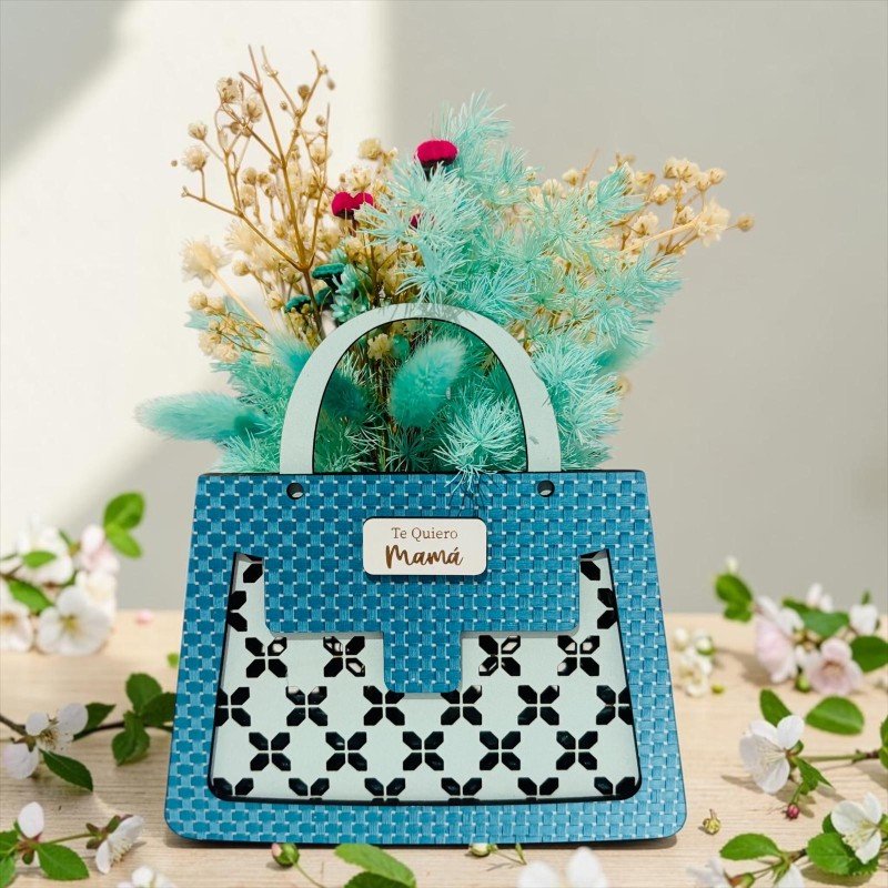 BOLSO MADERA DECORATIVO