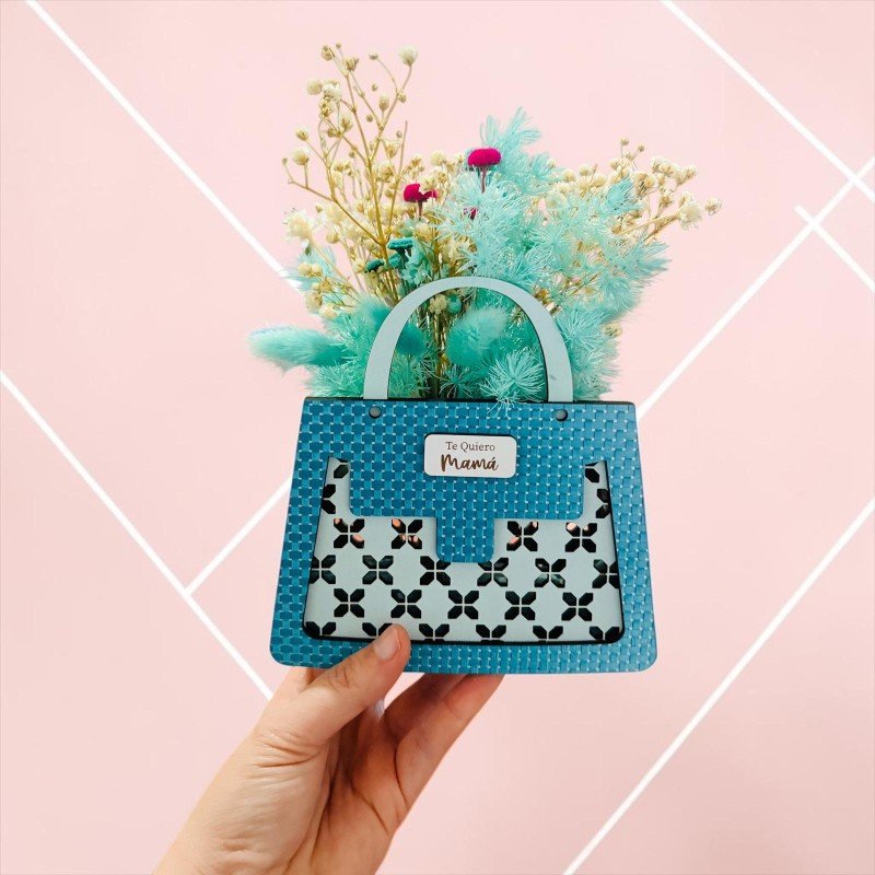 BOLSO MADERA DECORATIVO