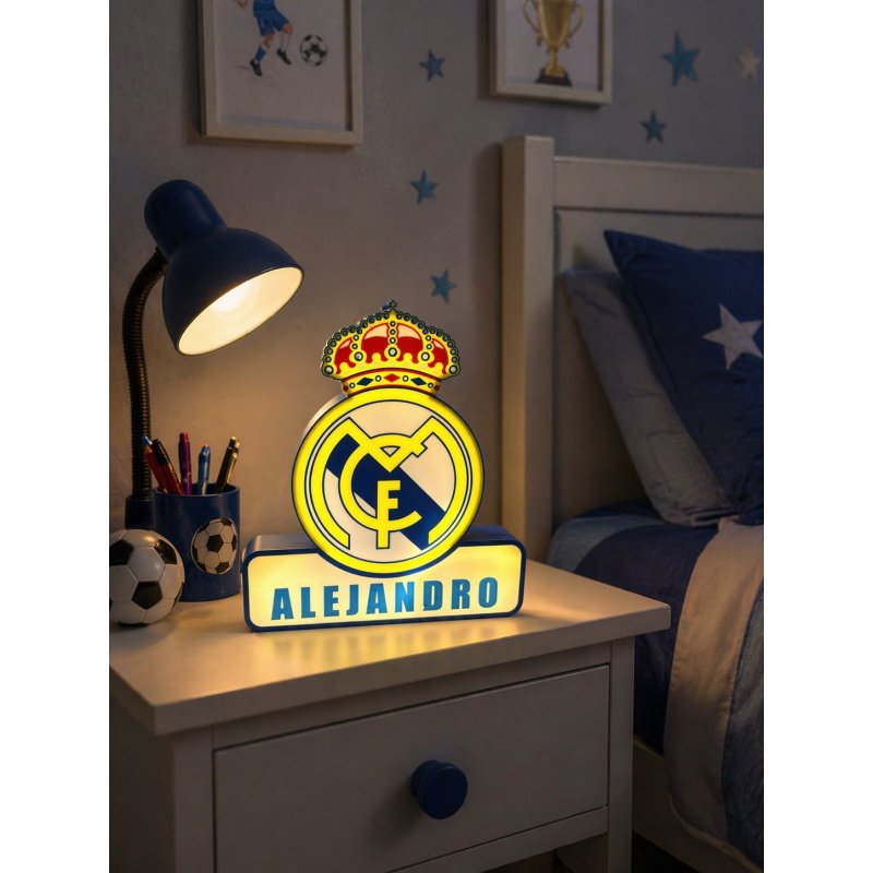 LÁMPARA 3D ESCUDO REAL MADRID