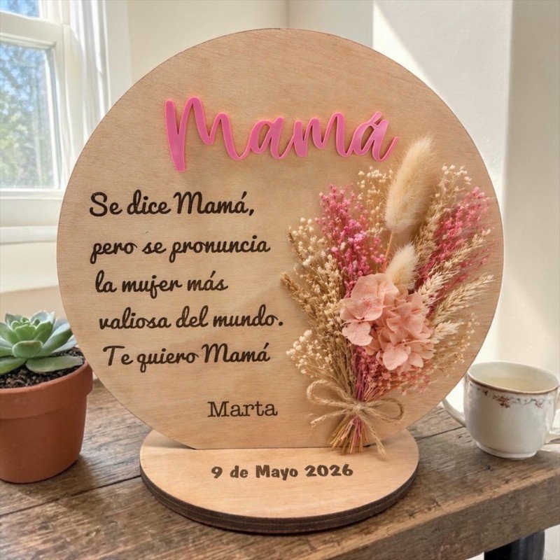 PLACA REDONDA MAMÁ O ABUELA