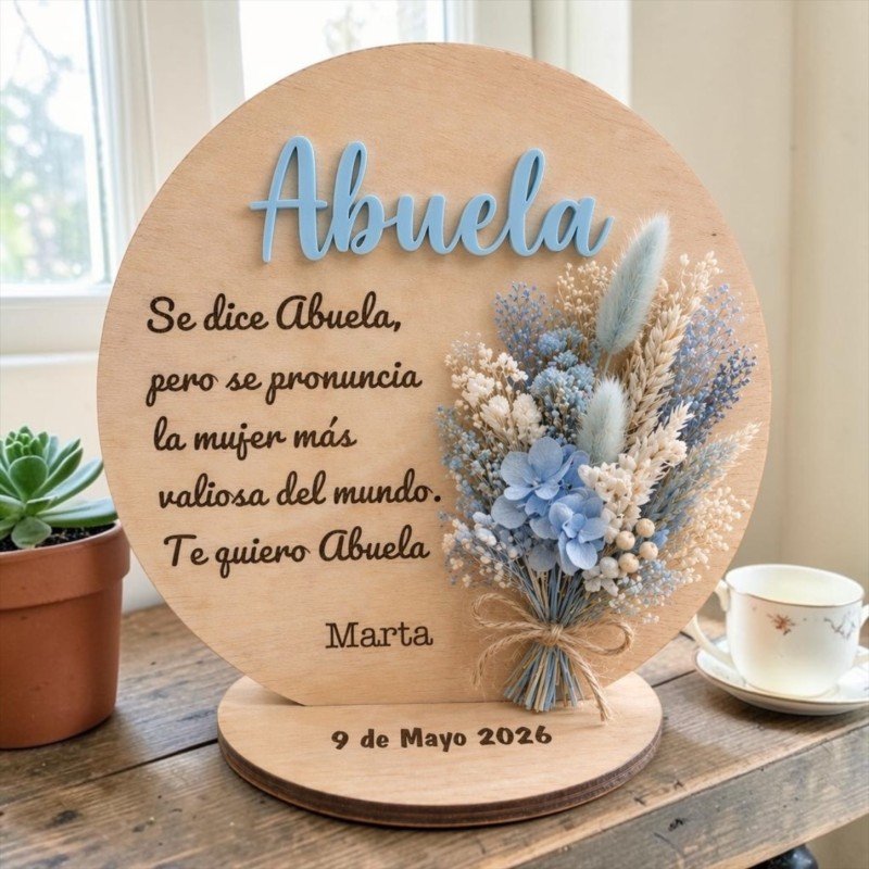 PLACA REDONDA MAMÁ O ABUELA