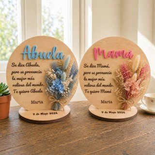 PLACA REDONDA MAMÁ O ABUELA