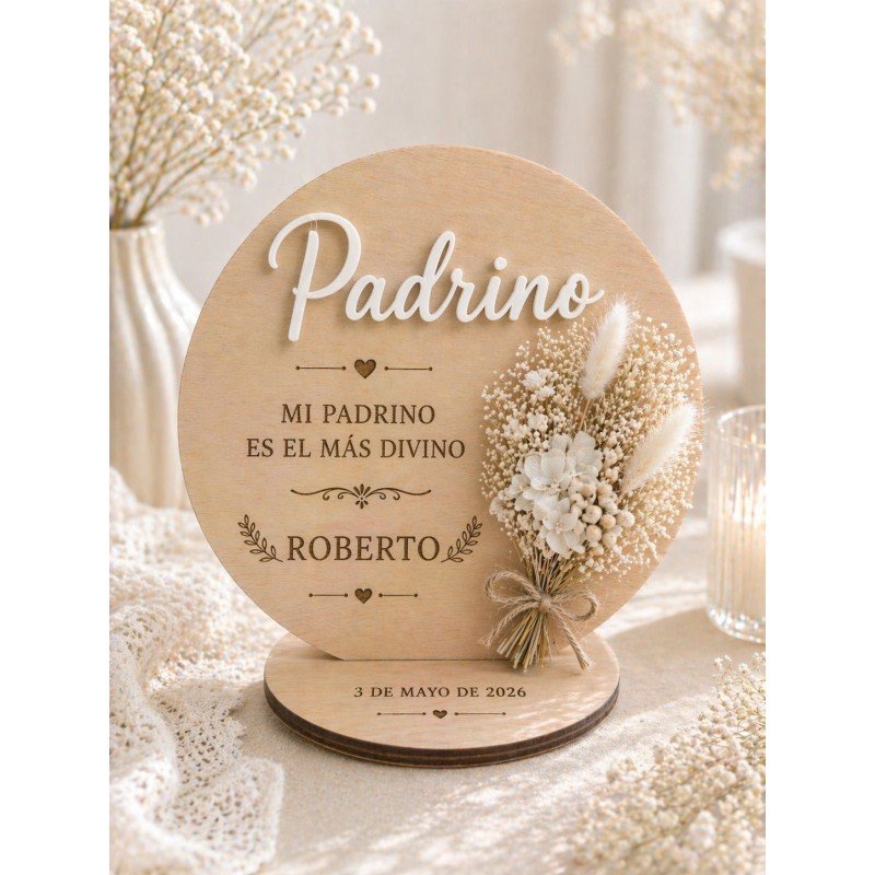 PLACA REDONDA MADRINA O PADRINO