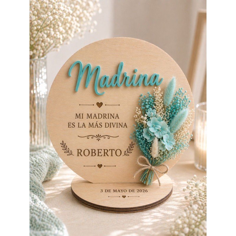 PLACA REDONDA MADRINA O PADRINO