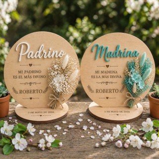 PLACA REDONDA MADRINA O PADRINO