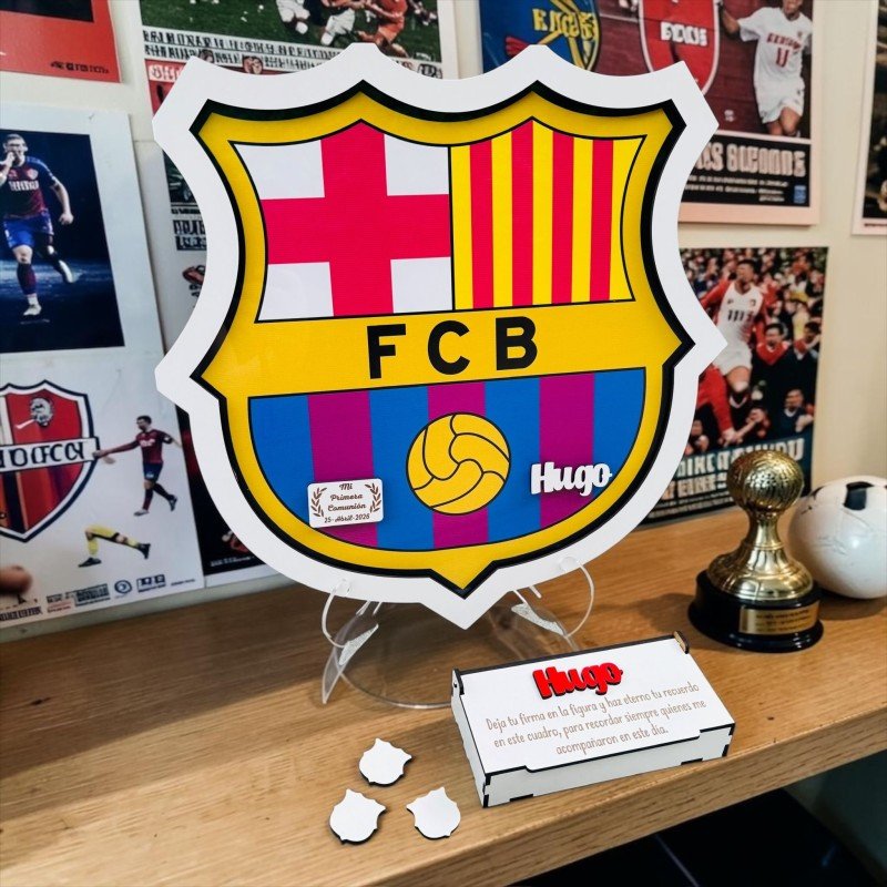 CUADRO DE FIRMAS ESCUDO F.C BARCELONA