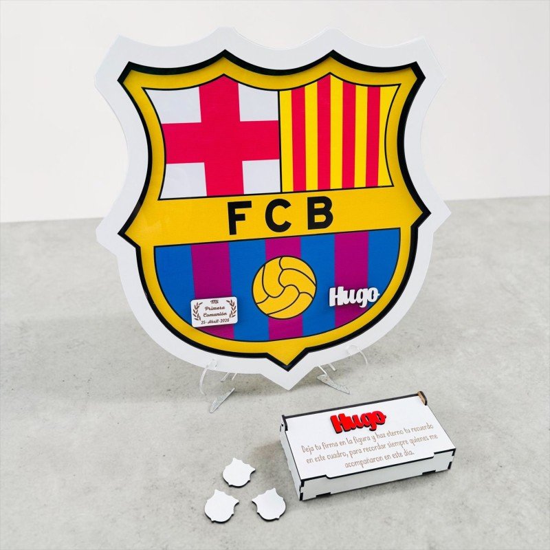 CUADRO DE FIRMAS ESCUDO F.C BARCELONA