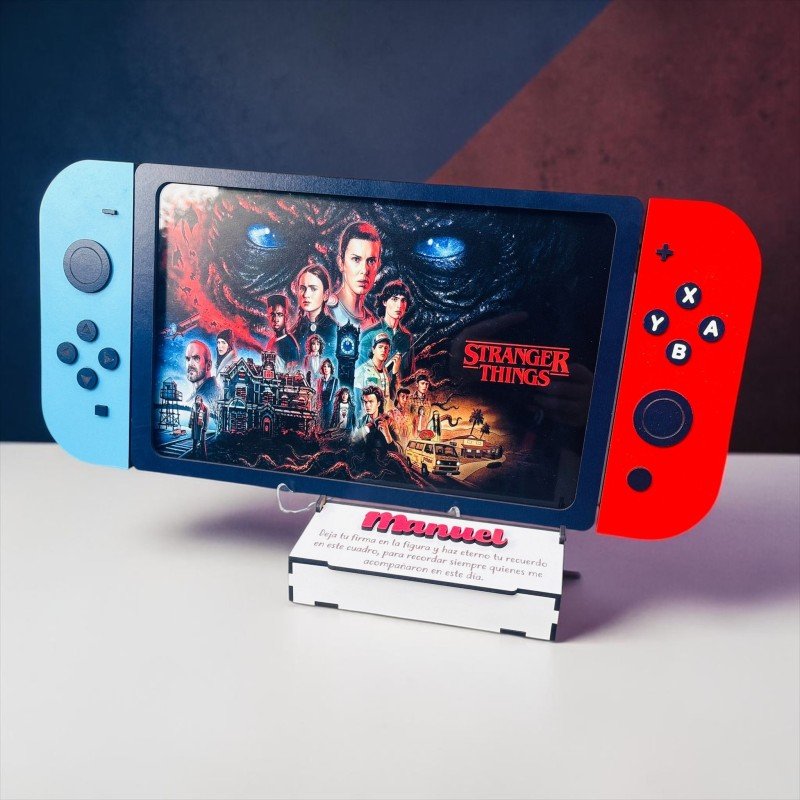 CUADRO DE FIRMAS NINTENDO SWITCH STRANGER THINGS