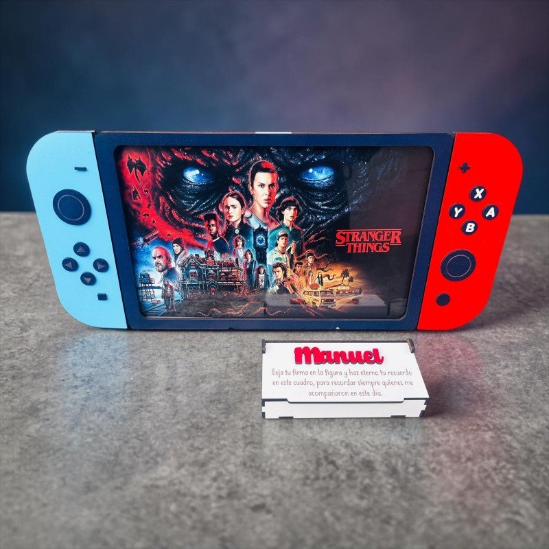 CUADRO DE FIRMAS NINTENDO SWITCH STRANGER THINGS