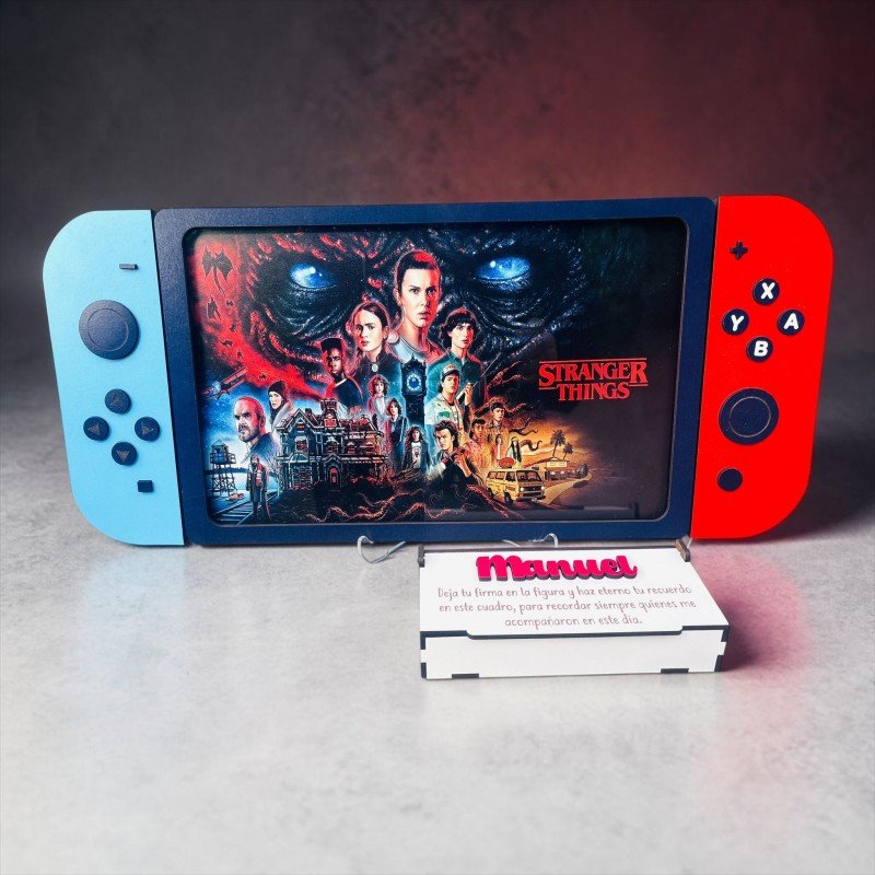 CUADRO DE FIRMAS NINTENDO SWITCH STRANGER THINGS