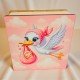 CAJA CIGÜEÑA CON BEBÉ