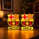 LÁMPARA 3D ESCUDO F.C BARCELONA