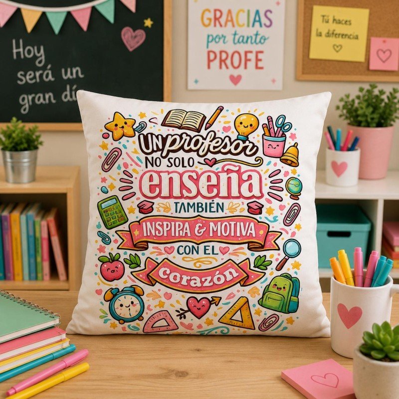 COJÍN UN PROFESOR NO SOLO ENSEÑA
