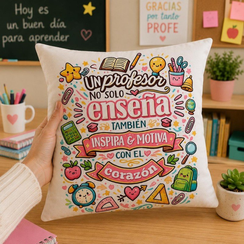 COJÍN UN PROFESOR NO SOLO ENSEÑA
