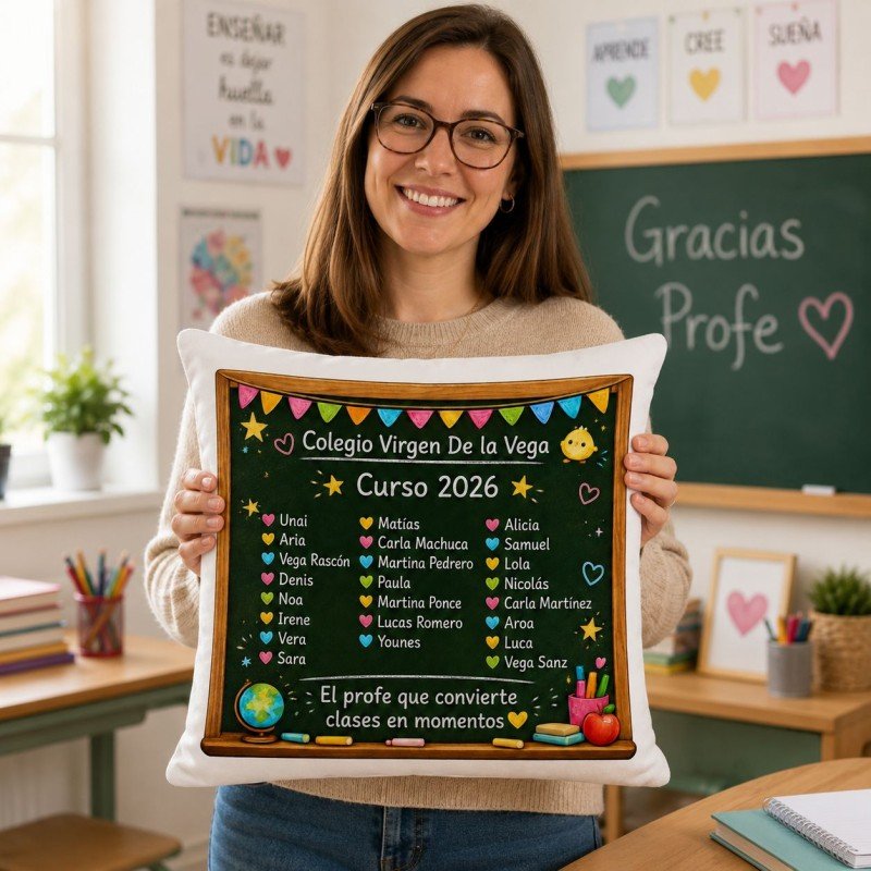 COJÍN PROFE PERSONALIZADO