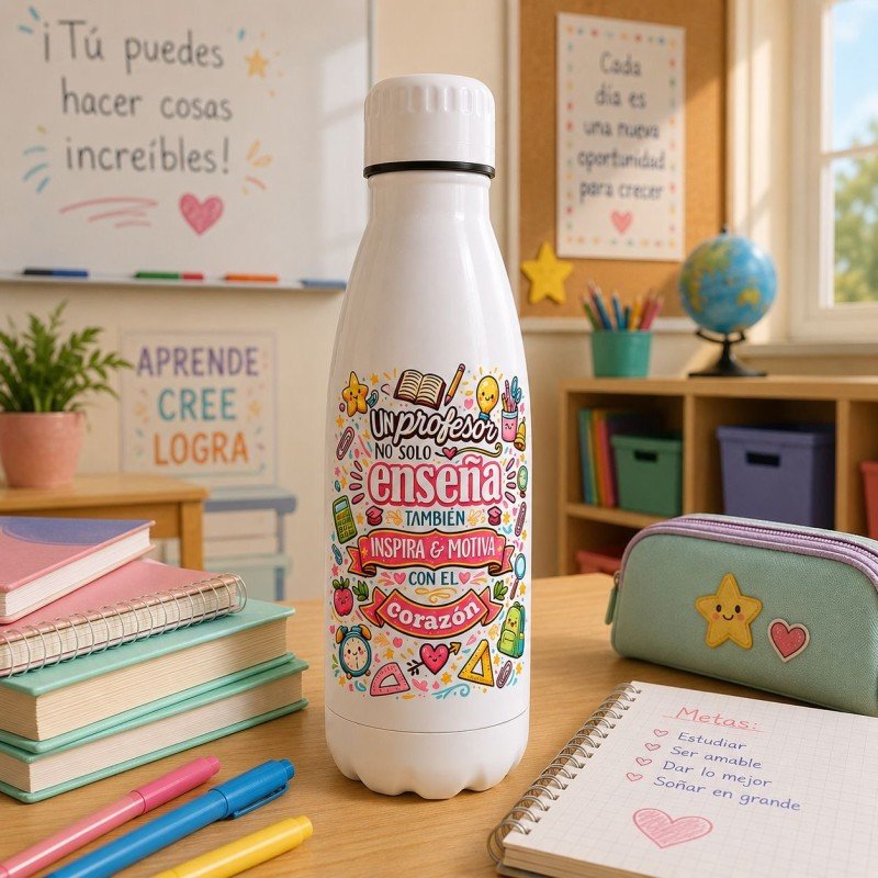 BOTELLA UN PROFESOR NO SOLO ENSEÑA