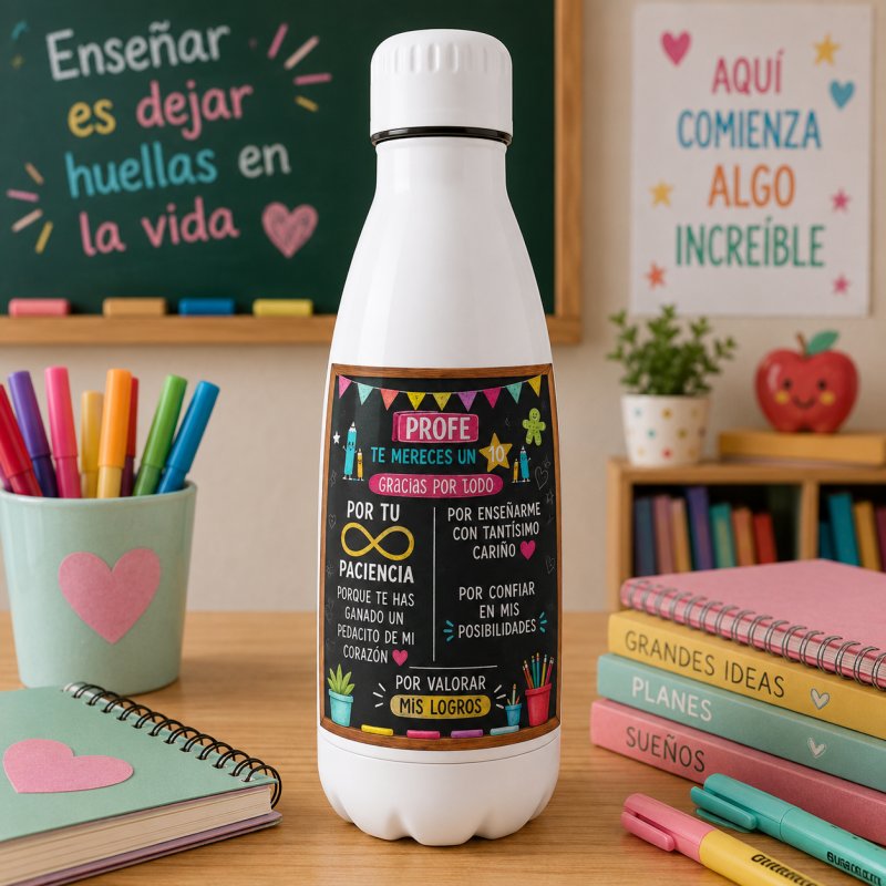 BOTELLA PROFE TE MERECES UN 10