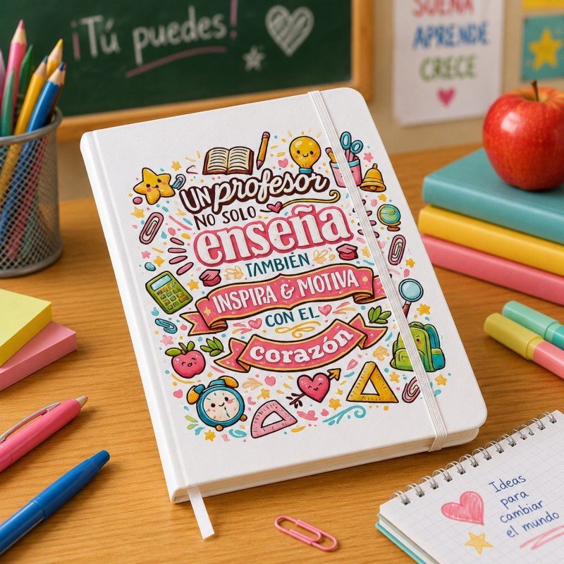 LIBRETA UN PROFESOR NO SOLO ENSEÑA