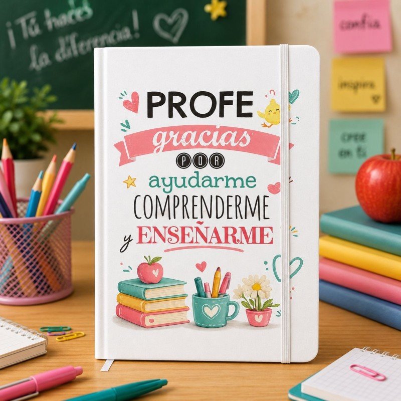 LIBRETA PROFE GRACIAS POR ENSEÑARME