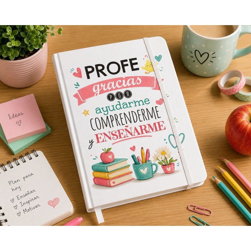 LIBRETA PROFE GRACIAS POR ENSEÑARME