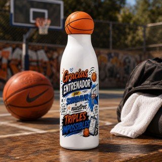 BOTELLA TAPON BALONCESTO TRIPLES IMPOSIBLES
