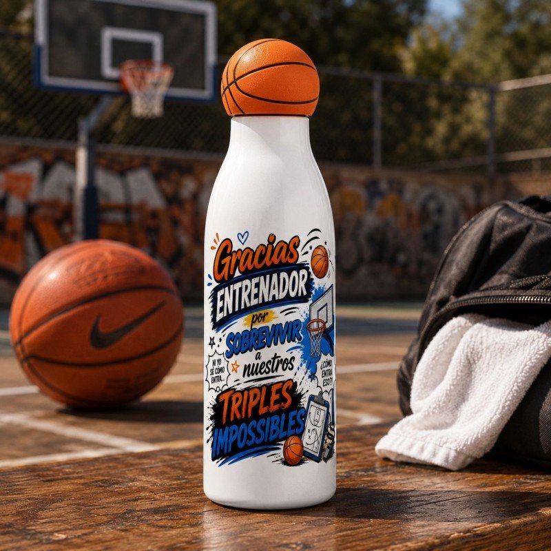 BOTELLA TAPON BALONCESTO TRIPLES IMPOSIBLES