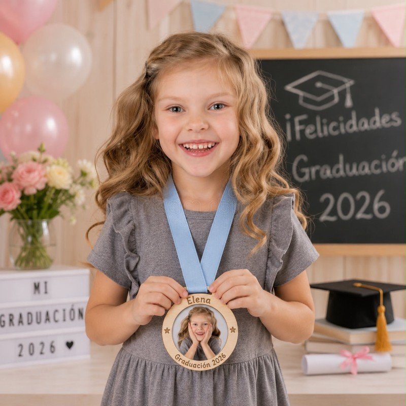 MEDALLA GRADUACIÓN CON FOTO