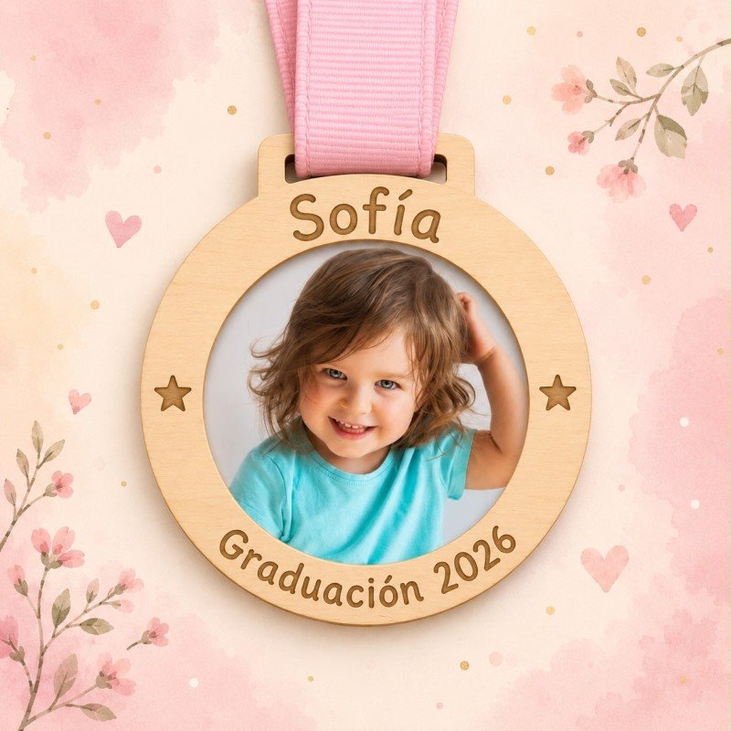 MEDALLA GRADUACIÓN CON FOTO