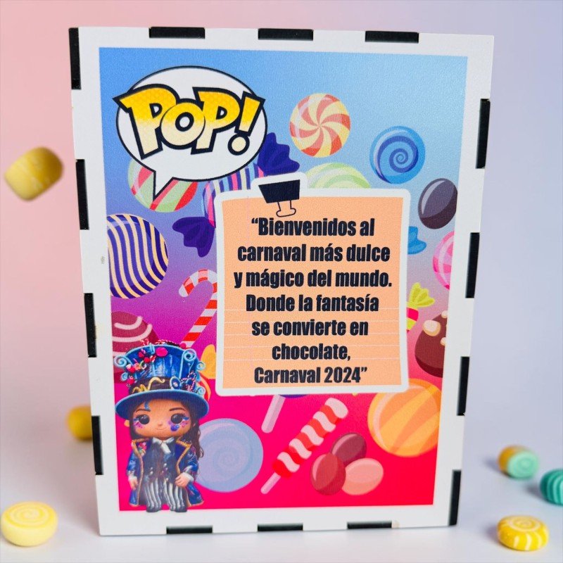 FUNKO DE MADERA PERSONALIZADO CARNAVAL