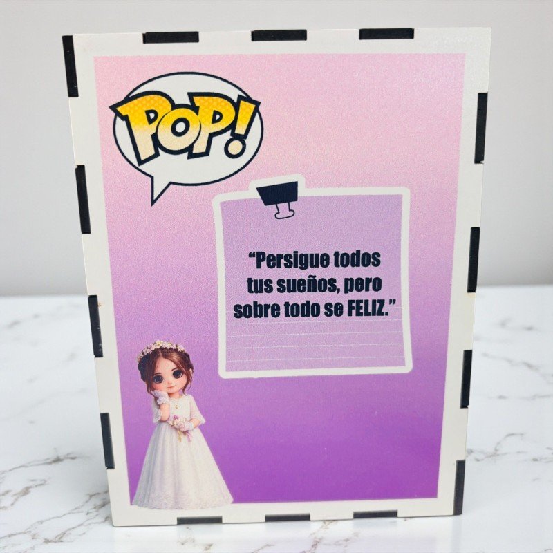 FUNKO DE MADERA PERSONALIZADO COMUNIÓN