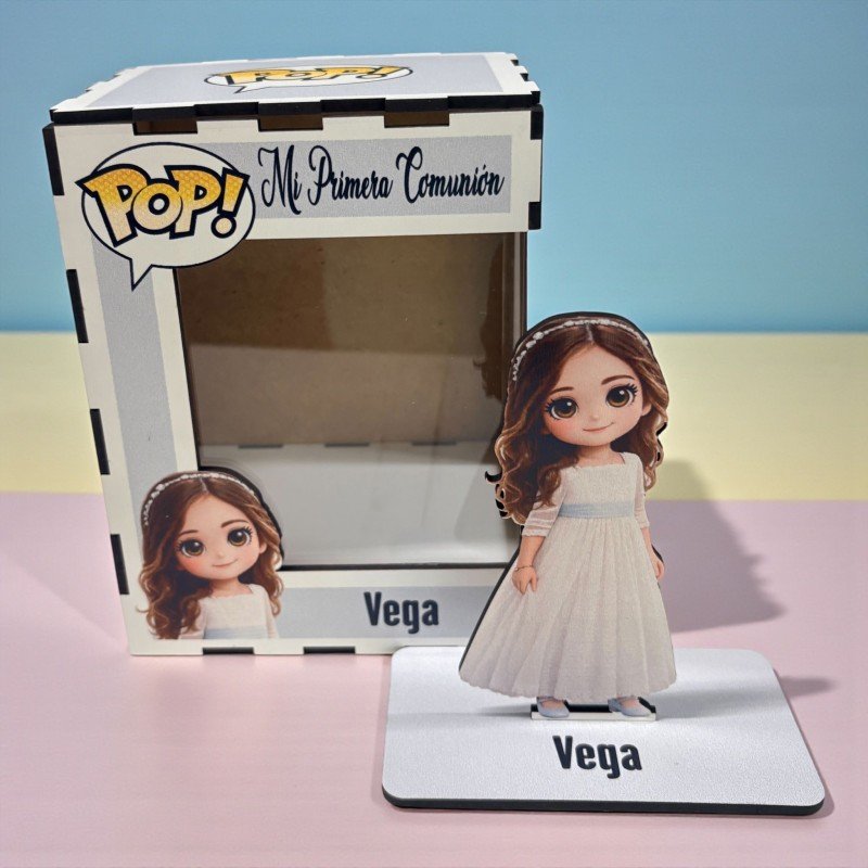 FUNKO DE MADERA PERSONALIZADO COMUNIÓN