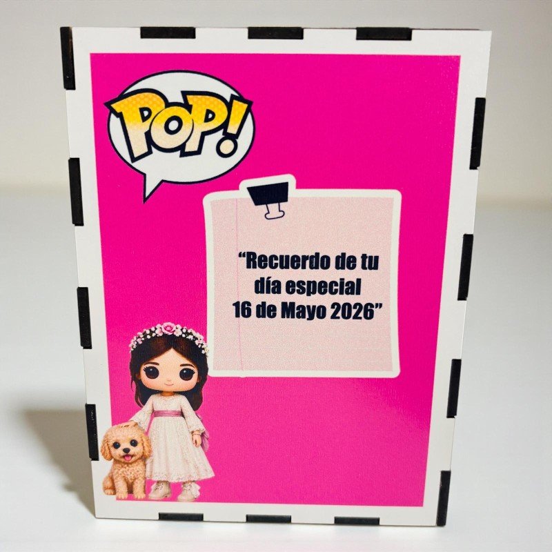FUNKO DE MADERA PERSONALIZADO COMUNIÓN