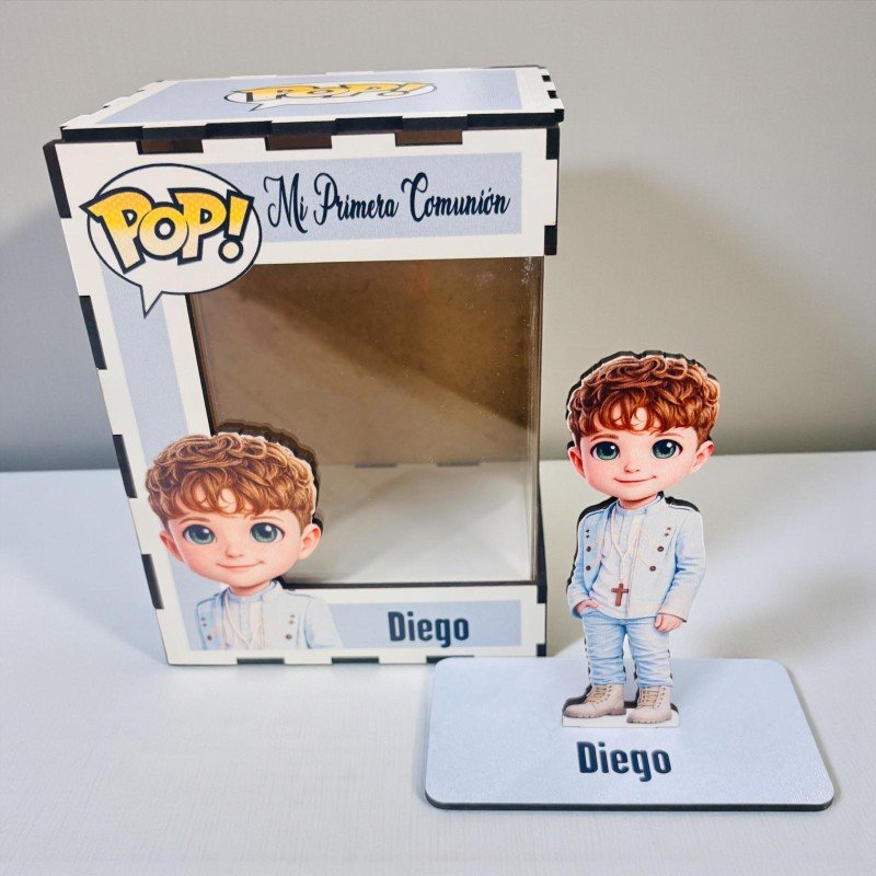 FUNKO DE MADERA PERSONALIZADO COMUNIÓN