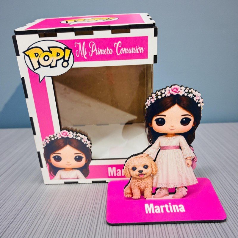 FUNKO DE MADERA PERSONALIZADO COMUNIÓN