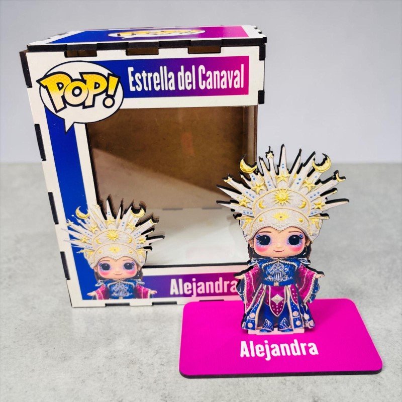 FUNKO DE MADERA PERSONALIZADO CARNAVAL
