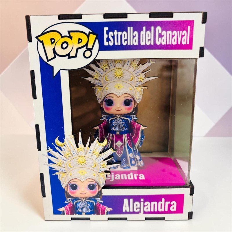 FUNKO DE MADERA PERSONALIZADO CARNAVAL