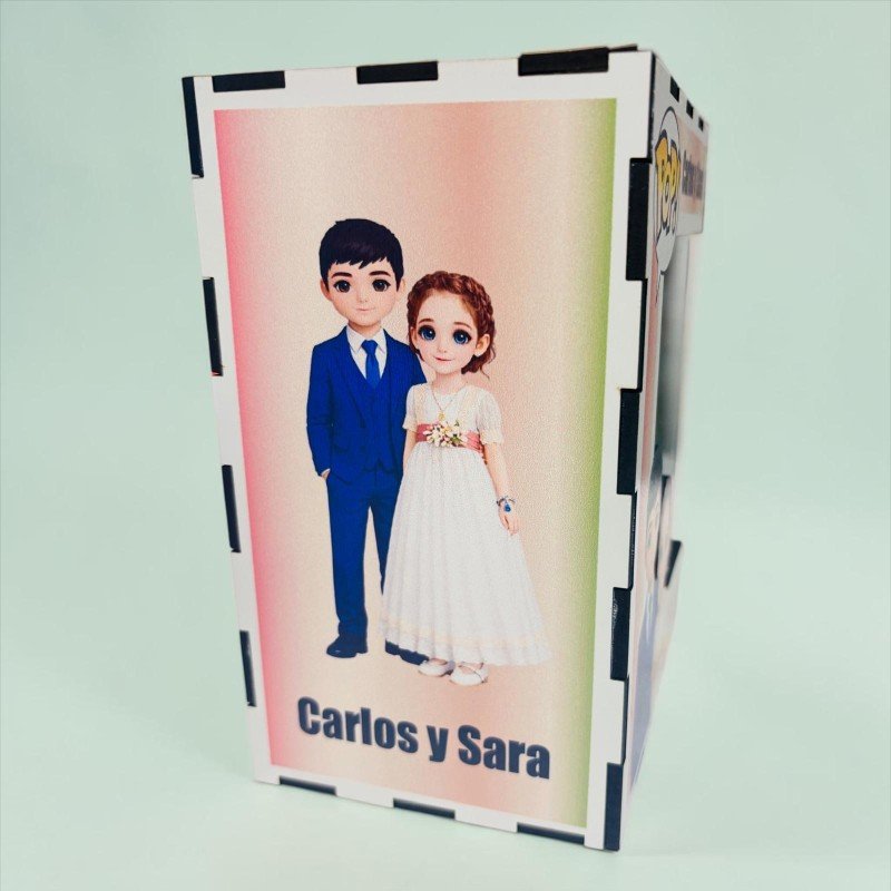 FUNKO DE MADERA PERSONALIZADO COMUNIÓN