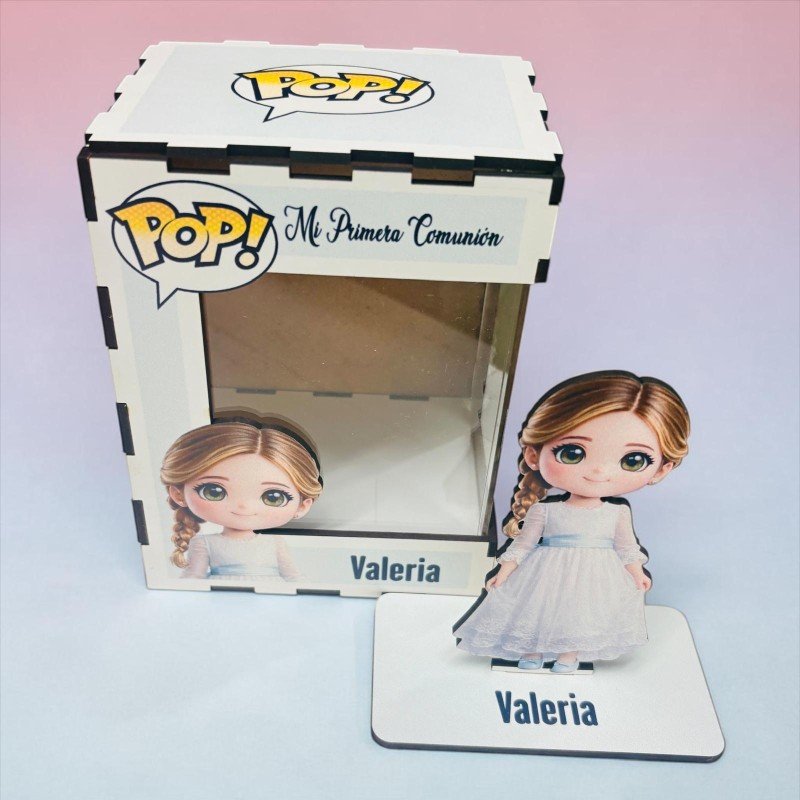 FUNKO DE MADERA PERSONALIZADO COMUNIÓN