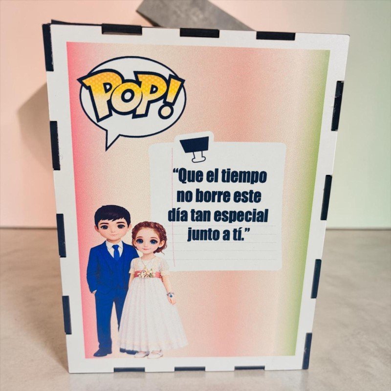 FUNKO DE MADERA PERSONALIZADO COMUNIÓN