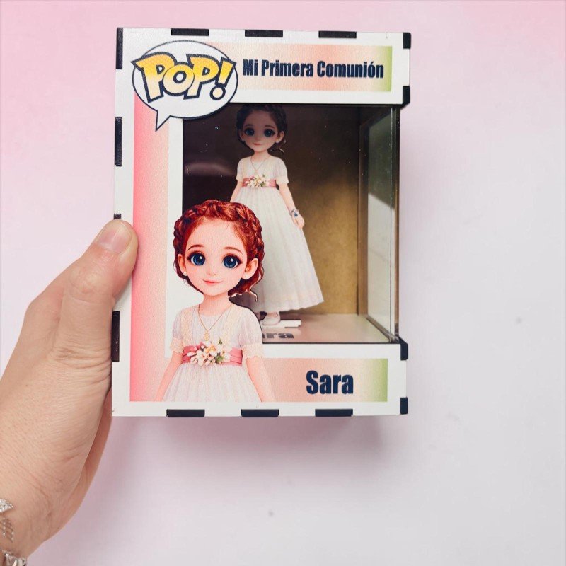 FUNKO DE MADERA PERSONALIZADO COMUNIÓN