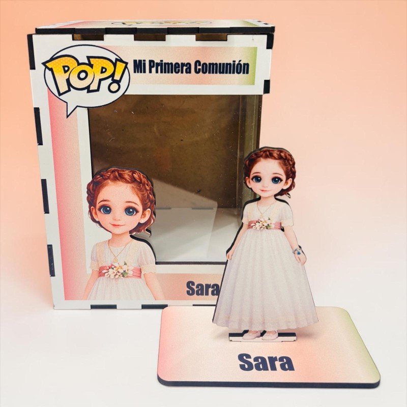 FUNKO DE MADERA PERSONALIZADO COMUNIÓN