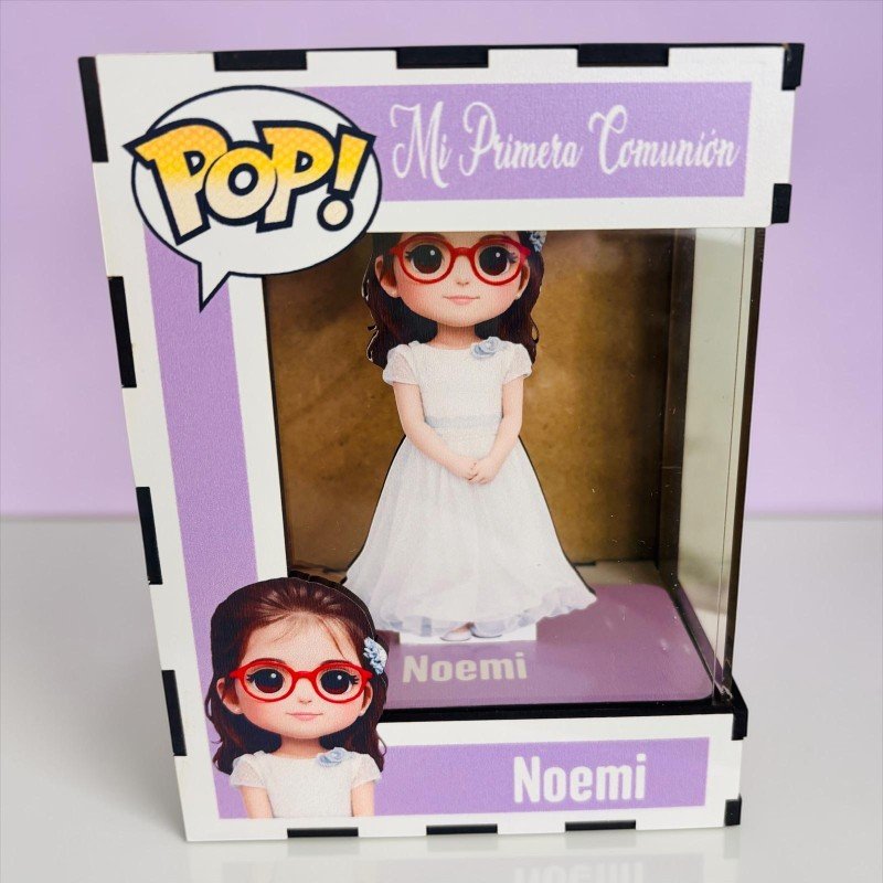 FUNKO DE MADERA PERSONALIZADO COMUNIÓN