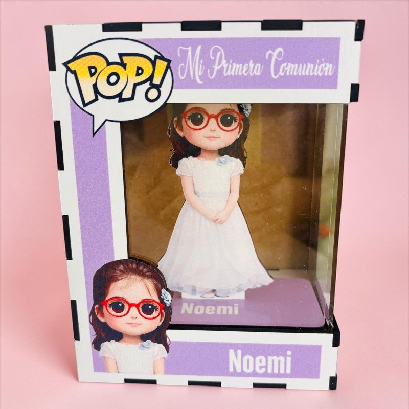 FUNKO DE MADERA PERSONALIZADO COMUNIÓN